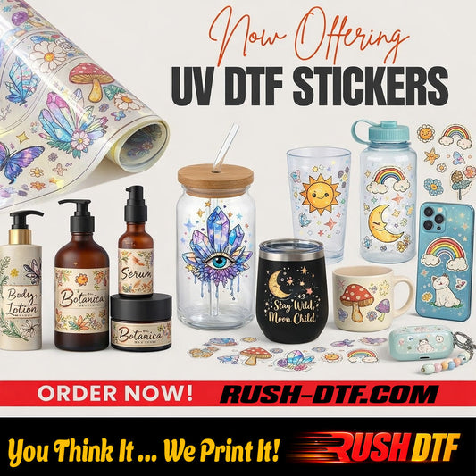 Upload Your 22" UV DTF Transfer Stickers Gang Sheet
